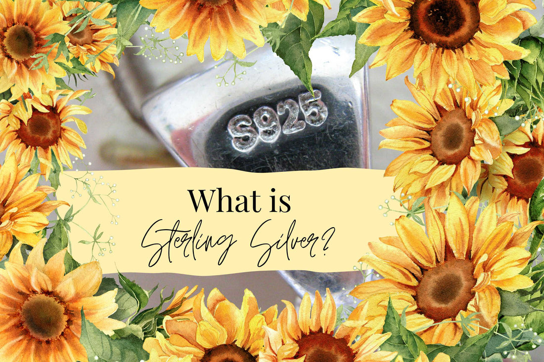 A sterling silver ring stamped "S 925" with text "What is Sterling Silver?"